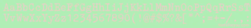AmTp001 Font – Pink Fonts on Green Background