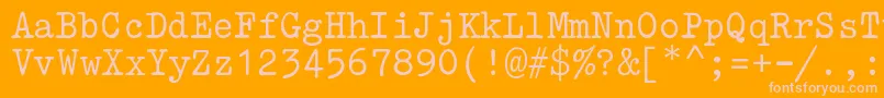 AmTp001 Font – Pink Fonts on Orange Background