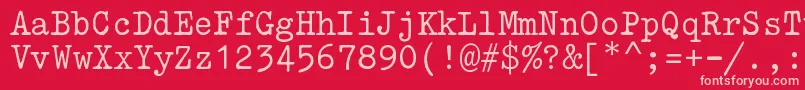 AmTp001 Font – Pink Fonts on Red Background