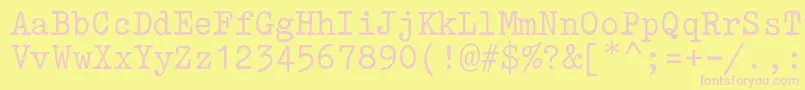 AmTp001 Font – Pink Fonts on Yellow Background