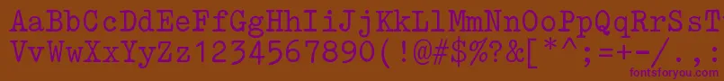 AmTp001 Font – Purple Fonts on Brown Background