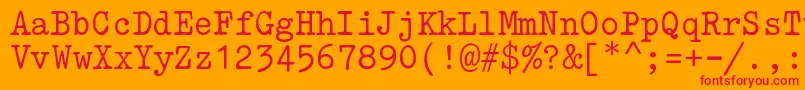 AmTp001 Font – Red Fonts on Orange Background