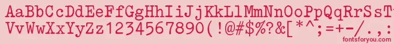AmTp001 Font – Red Fonts on Pink Background