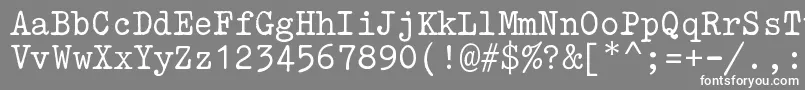 フォントAmTp001 – 灰色の背景に白い文字