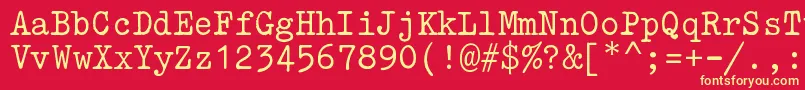AmTp001 Font – Yellow Fonts on Red Background