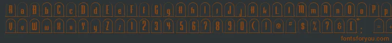 RipRegular-fontti – ruskeat fontit mustalla taustalla