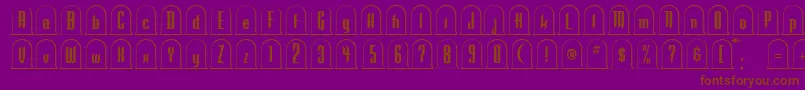 RipRegular-fontti – ruskeat fontit violetilla taustalla