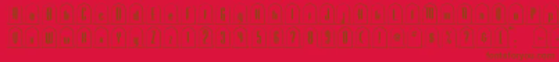 RipRegular Font – Brown Fonts on Red Background