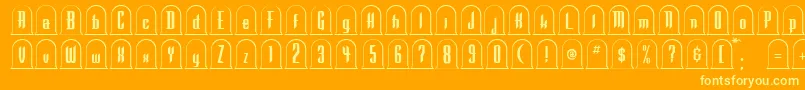 RipRegular Font – Yellow Fonts on Orange Background