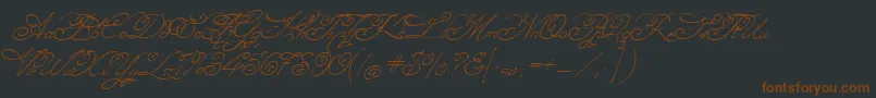 Angelica Font – Brown Fonts on Black Background