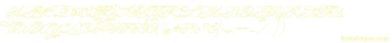 Шрифт Angelica – жёлтые шрифты