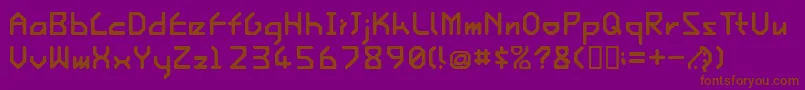 IshiRegularE. Font – Brown Fonts on Purple Background