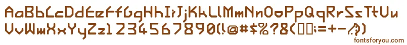 Шрифт IshiRegularE. – коричневые шрифты на белом фоне