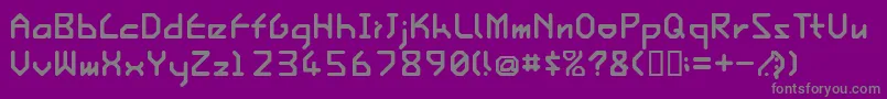 IshiRegularE. Font – Gray Fonts on Purple Background