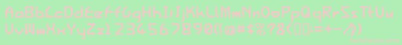 IshiRegularE. Font – Pink Fonts on Green Background