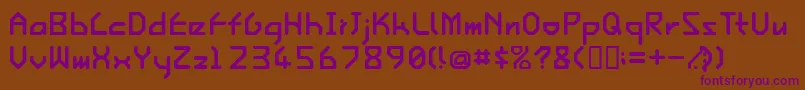 IshiRegularE. Font – Purple Fonts on Brown Background