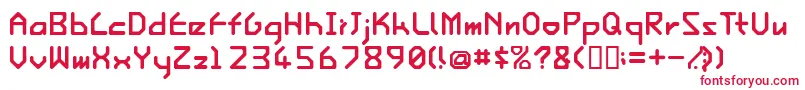 IshiRegularE. Font – Red Fonts on White Background