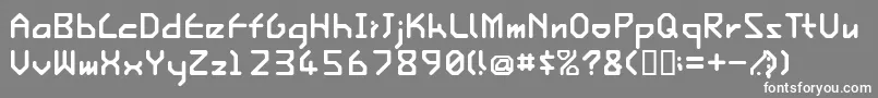 IshiRegularE. Font – White Fonts on Gray Background