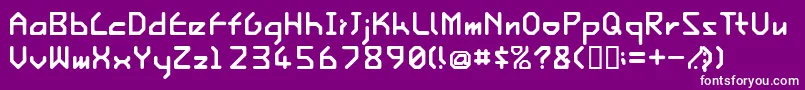 IshiRegularE. Font – White Fonts on Purple Background