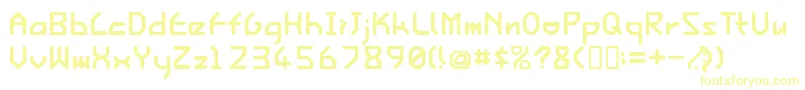 Шрифт IshiRegularE. – жёлтые шрифты