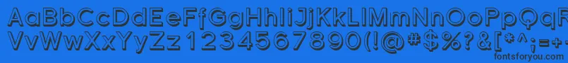 Шрифт Florsn41 – чёрные шрифты на синем фоне