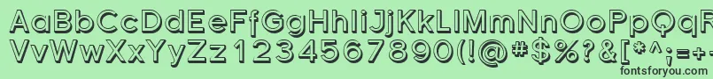 フォントFlorsn41 – 緑の背景に黒い文字