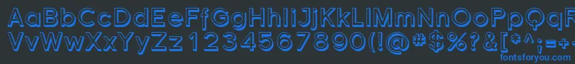 Шрифт Florsn41 – синие шрифты на чёрном фоне
