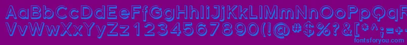 フォントFlorsn41 – 紫色の背景に青い文字