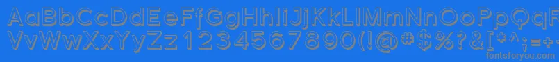 Fonte Florsn41 – fontes cinzas em um fundo azul