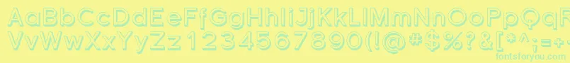Police Florsn41 – polices vertes sur fond jaune