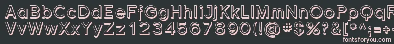 フォントFlorsn41 – 黒い背景にピンクのフォント