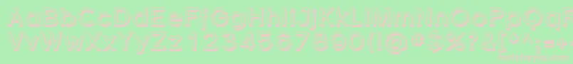 Florsn41-fontti – vaaleanpunaiset fontit vihreällä taustalla
