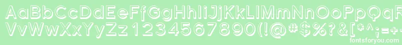Czcionka Florsn41 – białe czcionki na zielonym tle