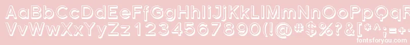 Florsn41-Schriftart – Weiße Schriften auf rosa Hintergrund