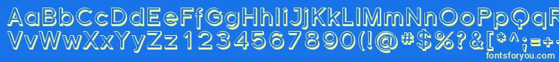 Florsn41 Font – Yellow Fonts on Blue Background