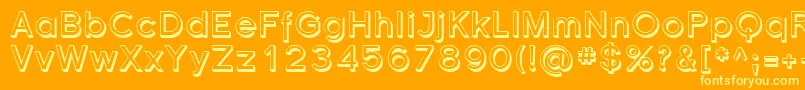 Fonte Florsn41 – fontes amarelas em um fundo laranja