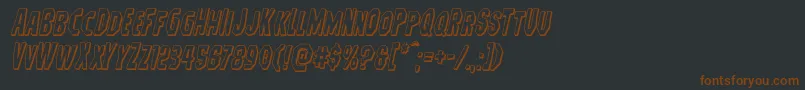 Hitchblock3Dital Font – Brown Fonts on Black Background
