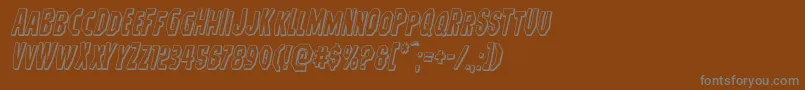 More about Hitchblock3Dital Font Hitchblock3Dital Font – Gray Fonts on Brown Background
