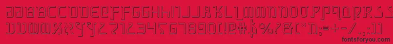 フォントGrimlords – 赤い背景に黒い文字