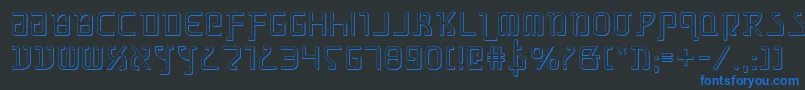 Grimlords Font – Blue Fonts on Black Background