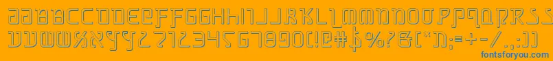 Grimlords Font – Blue Fonts on Orange Background