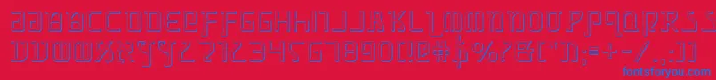 Grimlords Font – Blue Fonts on Red Background