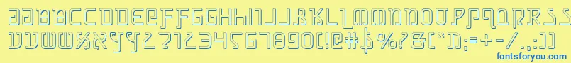 Grimlords Font – Blue Fonts on Yellow Background