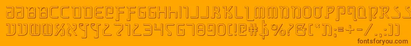 Grimlords Font – Brown Fonts on Orange Background