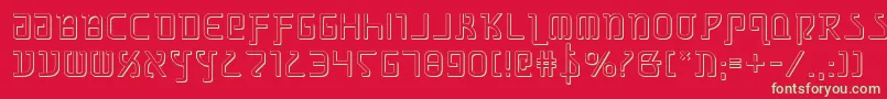 Grimlords Font – Green Fonts on Red Background