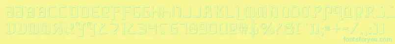 Grimlords Font – Green Fonts on Yellow Background