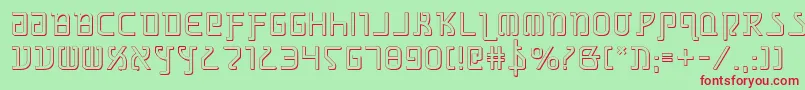 フォントGrimlords – 赤い文字の緑の背景
