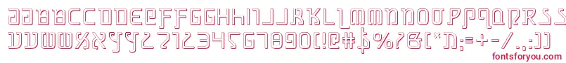 Grimlords-fontti – punaiset fontit valkoisella taustalla