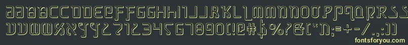 フォントGrimlords – 黒い背景に黄色の文字