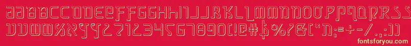 Grimlords-fontti – keltaiset fontit punaisella taustalla
